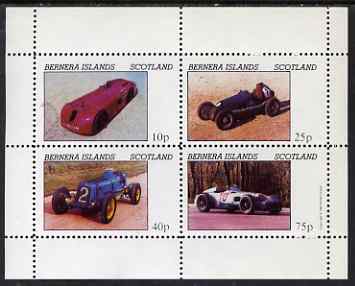 Bernera 1981 Early Racing Cars perf set of 4 values (imprint in right margin) unmounted mint, stamps on cars, stamps on racing cars, stamps on sport, stamps on sunbeam