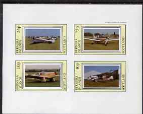 Bernera 1983 Aircraft #15 imperf  set of 4 values (10p to 75p) unmounted mint, stamps on aviation