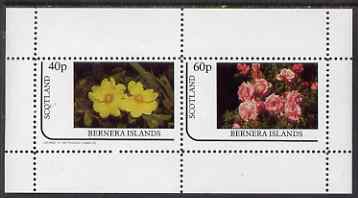 Bernera 1983 Roses perf set of 2 values unmounted mint, stamps on flowers