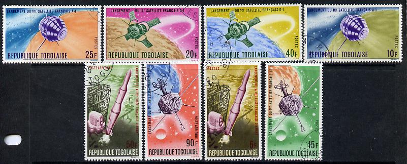 Togo 1967 French Space Achievements set of 8 cto used, SG 508-15, stamps on space