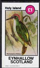 Eynhallow 1982 Green Woodpecker imperf souvenir sheet (Â£1 value) unmounted mint, stamps on birds, stamps on woodpeckers