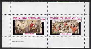 Eynhallow 1982 Sporting Traditions (Mr Bragg & Mr Sponge) perf set of 2 values unmounted mint, stamps on sport, stamps on horses