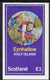 Eynhallow 1981 Fairy Tales (Jack the Giant Killer) imperf souvenir sheet (Â£1 value) unmounted mint, stamps on fairy tales, stamps on literature, stamps on children