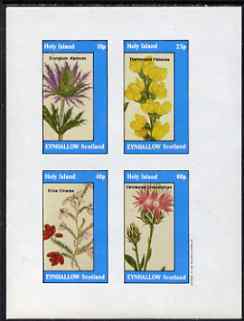 Eynhallow 1983 Flowers #33 imperf set of 4 values unmounted mint, stamps on flowers