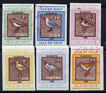 Isle of Soay 1965 Europa (Birds) imperf set of 6 cto used, stamps on birds  europa