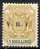 Transvaal 1900 V.R.I. overprint on 1s ochre & green unmounted mint, SG 233, stamps on , stamps on  qv , stamps on 