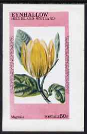Eynhallow 1974 Flowers #1 - Magnolia imperf deluxe sheet (Â£2 value) unmounted mint, stamps on flowers