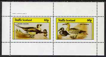 Staffa 1982 Water Birds #05 (Long-tailed Duck & Gannet) perf set of 2 values unmounted mint, stamps on birds, stamps on ducks
