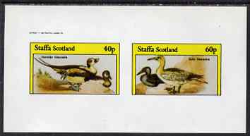 Staffa 1982 Water Birds #05 (Long-tailed Duck & Gannet) imperf set of 2 values unmounted mint, stamps on birds, stamps on ducks