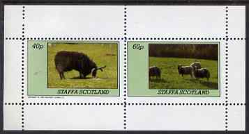 Staffa 1983 Sheep perf set of 2 values unmounted mint, stamps on animals, stamps on sheep, stamps on ovine