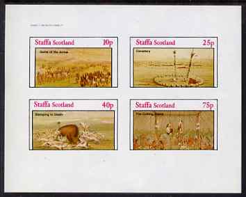 Staffa 1982 N American Indians #05 imperf set of 4 values unmounted mint , stamps on cultures, stamps on indians, stamps on americana, stamps on wild west
