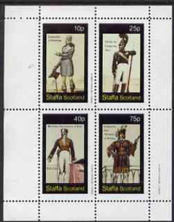 Staffa 1982 18th Century Costumes (French text) perf set of 4 values unmounted mint, stamps on costumes