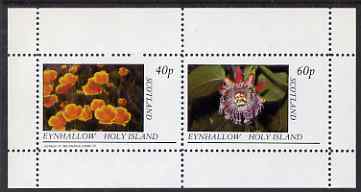 Eynhallow 1983 Flowers perf set of 2 values unmounted mint, stamps on flowers