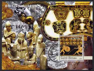 Guinea - Bissau 2003 The British Museum perf s/sheet containing 1 x 3500 value unmounted mint Mi BL 452, stamps on , stamps on  stamps on arts, stamps on  stamps on museums, stamps on  stamps on chess