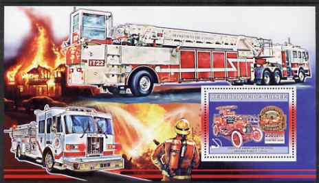 Guinea - Conakry 2006 American Fire Engines perf s/sheet #1 containing 1 value (Ford T-1914) unmounted mint , stamps on fire