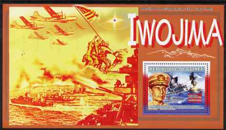 Guinea - Conakry 2006 WW2 Battles perf s/sheet #1 containing 1 value (Admiral Raymond Spruance) unmounted mint , stamps on aviation, stamps on ships, stamps on  ww2 , stamps on 