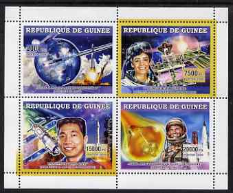 Guinea - Conakry 2006 Space Achievements perf sheetlet containing 4 values unmounted mint, stamps on space