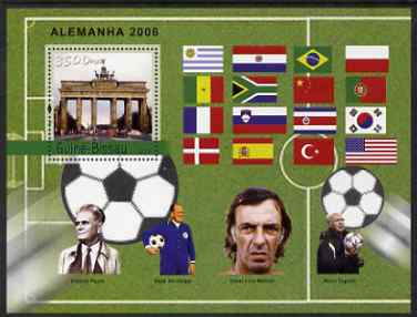 Guinea - Bissau 2004 Football World Cup perf s/sheet containing 1 value unmounted mint  Mi BL 457, stamps on football