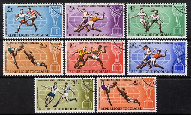 Togo 1966 Football World Cup perf set of 8 cto used, SG 484-91, stamps on football, stamps on sport