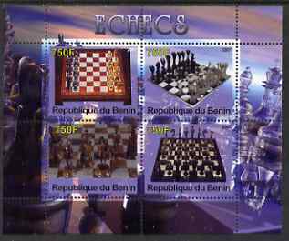 Benin 2007 Chess perf sheetlet containing 4 values unmounted mint, stamps on , stamps on  stamps on chess