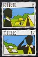 Ireland 1977 Scouting & Guiding perf set of 2 unmounted mint, SG 409-10, stamps on scouts, stamps on guides