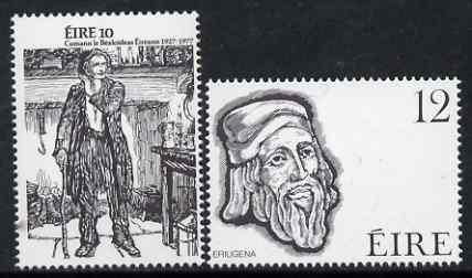 Ireland 1977 Anniversaries perf set of 2 unmounted mint, SG 411-12, stamps on cultures, stamps on philosophy