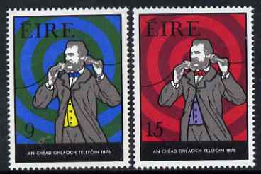 Ireland 1976 Centenary of Telephone perf set of 2 unmounted mint, SG 389-90, stamps on telephones, stamps on communications, stamps on scots, stamps on scotland