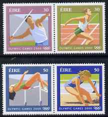 Ireland 2000 Sydney Olympic Games perf set of 4 unmounted mint SG 1321-24, stamps on olympics, stamps on running, stamps on javelin, stamps on high jump, stamps on long jump