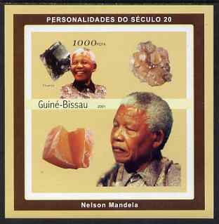 Guinea - Bissau 2001 Nelson Mandela & Minerals #4 imperf s/sheet containing 1 value (Flourite) unmounted mint Mi 1983, stamps on personalities, stamps on nobel, stamps on mandela, stamps on minerals, stamps on personalities, stamps on mandela, stamps on nobel, stamps on peace, stamps on racism, stamps on human rights