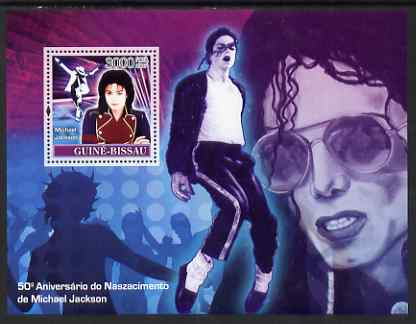 Guinea - Bissau 2007 Michael Jackson perf souvenir sheet unmounted mint , stamps on personalities, stamps on music, stamps on 