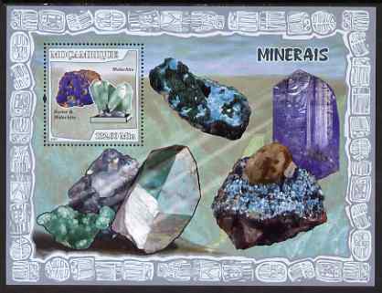 Mozambique 2007 Minerals #2 perf souvenir sheet unmounted mint Yv 169, stamps on minerals, stamps on 