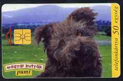 Telephone Card - Hungary 50 units phone card showing Pumi Dog, stamps on dogs