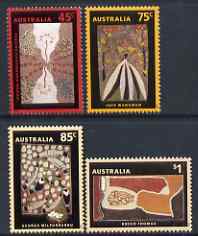 Australia 1993 Dreamings paintings by Aboriginal Artists set of 4 unmounted mint, SG1388-91, stamps on arts