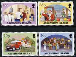 Ascension 1998 Christmas set of 4 unmounted mint, SG 756-59, stamps on christmas, stamps on cars, stamps on balloons