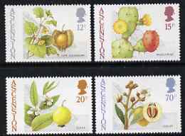 Ascension 1987 Edible Bush Fruits set of 4 unmounted mint, SG 424-27, stamps on fruit, stamps on food