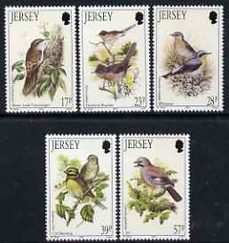 Jersey 1993 Summer Birds set of 5 unmounted mint, SG 635-39, stamps on birds