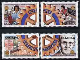Dominica 1980 75th Anniversary of Rotary International set of 4 unmounted mint, SG 701-704, stamps on rotary, stamps on medical, stamps on nurses