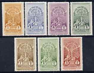 Ethiopia 1930 Coronation of Emperor Haile Selassie perf set of 7, minor disturbances on gum otherwise unmounted mint SG 278-84, stamps on personalities, stamps on royalty