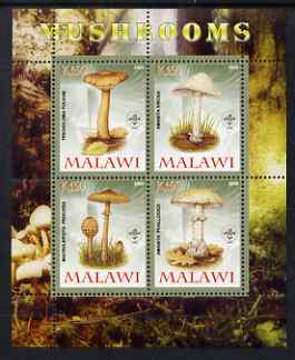 Malawi 2008 Fungi #2 perf sheetlet containing 4 values, each with Scout logo unmounted mint, stamps on , stamps on  stamps on fungi, stamps on  stamps on scouts