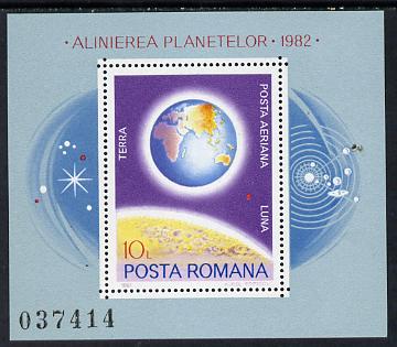 Rumania 1981 The Planets m/sheet unmounted mint, Mi BL 181, stamps on space, stamps on astronomy, stamps on astrology