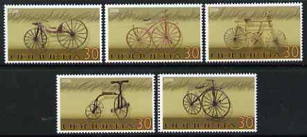 Udmurtia Republic 2006 Bicycles perf set of 5 unmounted mint, stamps on bicycles, stamps on transport