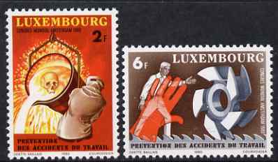 Luxembourg 1980 Prevention of Accidents perf set of 2 unmounted mint SG 1049-50, stamps on disasters, stamps on medical, stamps on iron steel