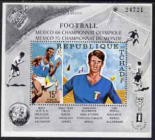 Chad 1970 Football World Cup perf unmounted mint, stamps on sport, stamps on football