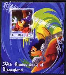 Liberia 2005 50th Anniversary of Disneyland #06 (Mickey Mouse) perf s/sheet unmounted mint, stamps on disney, stamps on cinema, stamps on movies, stamps on cartoons, stamps on entertainments