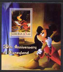 Liberia 2005 50th Anniversary of Disneyland #10 (Mickey Mouse) perf s/sheet unmounted mint, stamps on disney, stamps on cinema, stamps on movies, stamps on cartoons, stamps on entertainments
