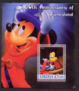 Liberia 2005 50th Anniversary of Disneyland #12 (Mickey Mouse) perf s/sheet unmounted mint, stamps on disney, stamps on cinema, stamps on movies, stamps on cartoons, stamps on entertainments