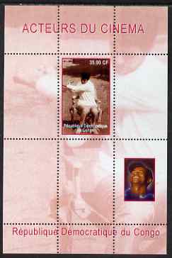 Congo 2000 Film Stars & Tiger Woods perf s/sheet #1 unmounted mint. Note this item is privately produced and is offered purely on its thematic appeal, stamps on personalities, stamps on movies, stamps on cinema, stamps on films, stamps on sport, stamps on golf