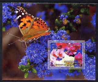 Somalia 2006 Orchids & Butterflies #4 perf s/sheet unmounted mint, stamps on butterflies, stamps on orchids, stamps on flowers