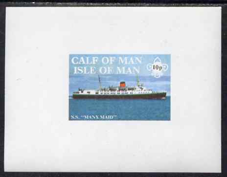 Calf of Man 1971 Ships - SS Manx Maid imperf m/sheet unmounted mint (Rosen CA200MS), stamps on ships, stamps on scouts