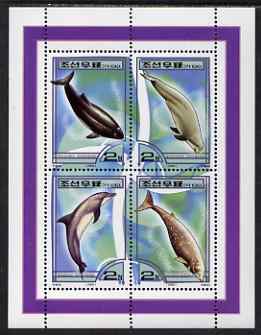 North Korea 2000 Fauna - Dolphins perf sheetlet containing 4 values unmounted mint SG N3996-99, stamps on , stamps on  stamps on dolphins, stamps on  stamps on marine life